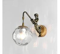 FEWDSCA Moderna Decoración Del Hogar Pared Sconce con Vidrio, Negro Granja Sirena Lámpara Lado de Cama Luz para la Niña Dormitorio, Baño, Pasillo, Sala de Estar/Vidrio Blackwater