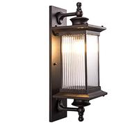 FEWDSCA Quadrado Modernomalista Linterna de Pared Vidrio Rayado Sombrilla de Pared Sconce Fundido a Presión Lámpara de Aluminio Cuerpo Pared Montaje Luz Al Aire Libre Impermeable Luces Del Porche