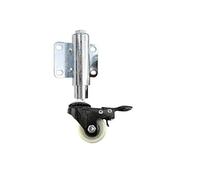 FEWDSCA Rueda de Puerta de Rueda Giratoria, Amortiguador de Muelle Libre Plano de Serviciosado Retráctil, Capacidad de Carga 110 Lbs, Resistente Y Duradero, 1 Pieza, sin Ruido/-Nylon/Freno