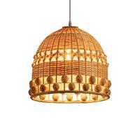 FEWDSCA Sombra de Lámpara de Siembra Exquisito Colgante de Ratán Luz Colgante Costera Cocina Isla Comedor Dormitorio Comedor Luz de Araña