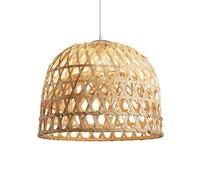 FEWDSCA Sombra de Lámpara de Siembra Tradicional Hecha a Mano Luz Colgante Jaula de Bambú Lámpara de Linterna Tejida Lámpara de Techo Colgante Luminaria Jaula Sala de Estar Dormitorio Cocina Isla/35 c