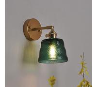 FEWDSCA Vidrio Pared Luz Artesanal Retro Pared Arte Lámpara Dormitorio, Pasillo, Vanidad Sconces, Iluminación de la Sala de Estar/Verde