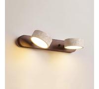 FEWDSCA Wall Sconce Natural Amarillo Travertino Iluminación de Pared Lámpara de Pared de Piedra Giratoria Interior Cálido Llevó Mesa de Vestir Iluminación Del Espejo de la Linterna de la Pared Del Bañ