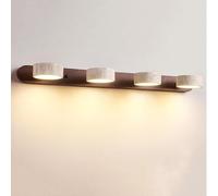 FEWDSCA Wall Sconce Natural Amarillo Travertino Iluminación de Pared Lámpara de Pared de Piedra Giratoria Interior Cálido Llevó Mesa de Vestir Iluminación Del Espejo de la Linterna de la Pared Del Bañ