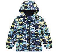 Fewlby Chaqueta Impermeable con Capucha para Niño, Cortavientos con Forro Polar Ligera Abrigo Prueba de Viento Chubasquero Primavera Otoño Abrigos Deportivos, 11-12 Años
