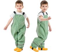 Fewlby Pantalon Impermeable Niños, Pantalones Peto de Lluvia Niñas Mono Impermeable Chubasquero Outdoor Traje Impermeable con Tiras Reflectantes, 5-6 Años