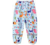 Fewlby Pantalones Impermeables Niños Pantalones de Lluvia Niñas Mono Impermeable con Tiras Reflectantes Chubasquero Outdoor Traje Impermeable, 1-2 Años