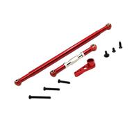FewNvWa 1 Pieza RC Car Steering Link Rod Barra Pull Rod Servo Brazo Metálico Accesorio para MN128 MN86 1/12 Automóvil Teledirigido Adecuado para Repuestos y, Rojo