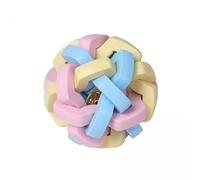 FewNvWa 2 Juguetes Masticables para Mascotas, Bolas de Goma Hinchables Coloridas con Campana, Juguete para Perros Pequeños, Medianos Y Grandes