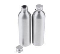 FewNvWa 2 Piezas Botella de Agua de Aluminio Vacía Ancha Dispensador Y Antioxidante Útil para Aceites Esenciales Y Perfumes Adecuada para Sal, 250ml