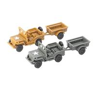 FewNvWa 2 Piezas Camión Armado Vehículo Tanque Chariot Modelo Diecast Plástico para Montaje Rápido Detallado Coleccionistas Adecuado para Sala de