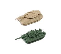 FewNvWa 2 Piezas Tanque Miniatura Modelo 4D Armado con Bloques para Ensamblaje Y Colección Material de PVC Detalles Realistas Adecuado para Regalos Infantiles, MM1085