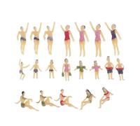 FewNvWa 20 Piezas Figuras de Pasajeros Modelo Plástico Miniatura Personajes Variedad de Poses para Maquetas Pintadas Adecuado para Ambientar Plataformas Y Vía, 1: 100