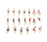 FewNvWa 20 Piezas Figuras de Pasajeros Modelo Plástico Miniatura Personajes Variedad de Poses para Maquetas Pintadas Adecuado para Ambientar Plataformas Y Vía, 1: 150