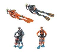 FewNvWa 4 Piezas de Decoración para Acuario de Buceo, Decoraciones para Pecera, Pecera Decorativa