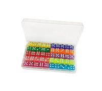 FewNvWa 50 Piezas Dados de Seis Caras 12mm Acrílicos Poliédrico para Juegos de Tablero Juegos de rol Suministro Casino Enseñanza Matemáticas, Multicolor