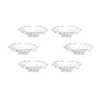 FewNvWa 6 Protectores Antigoteo de Cera para Portavelas, Anillos de Vidrio, Discos Recolectores Decorativos Y Funcionales, Adecuados para Cenas, Pétalo Acanalado, Individual