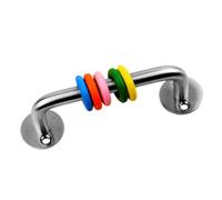 FewNvWa Accesorio Busy Board DIY Piezas Juguetes Sensoriales Aprendizaje Desarrollo Motor Material PP Metal Ergonómico Adecuado para Niños Padres Juego Creati, Mango con Lazo