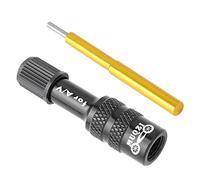 FewNvWa Adaptador de Válvula de Horquilla para Bicicleta con Diseño Ergonómico en Aluminio Y Junta de Goma Interna Adecuado para Bicicletas de Carretera D, Negro