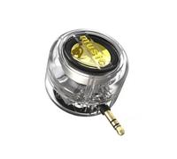 FewNvWa Amplificador Audio Portátil con Altavoz Mini Plástico y Batería Recargable para con Conector Audio Universal 35 Mm y por Voz Acuado para Disfrutar Música en el Trabajo, Transparente