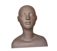 FewNvWa Cabeza de Entrenamiento Mannequin para Modelo de Práctica Flexible Maniquí para Maquillaje con Hombros Modelo Realista de Belleza Material Lavable Y S, Style C