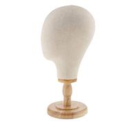 FewNvWa Cabeza de Maniquí Cubierta de Lona con Soporte Resistente Adecuada para el Uso de T-pins Perfecta para Exhibición de Pelucas Sombreros y Joyería