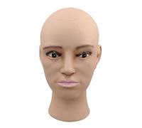 FewNvWa Cabeza de Maniquí Femenina Profesional para Práctica de Estilismo Exhibición de Accesorios Maquillaje Y de Pelucas Material Suave Y Resistent, Café Luz, tal como se describe