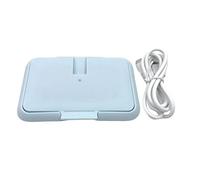 FewNvWa Calentador Toallitas Bebé Dispensador Pañales Portátil Termostato Plástico Adecuado para Cuidado Infantil Y Paseo Al Aire Libre, Azul claro