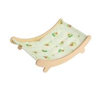 FewNvWa Cama para Gatos con Marco de Madera, Incluye tapete de Gel, Dormir en Interiores y Exteriores, L