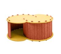 FewNvWa Cama para Gatos Cueva Escondite Nido Doble Entrada Resistente a Los Arañazos con Material de Fieltro Adecuada para Gatos Domésticos Cachorros C, L