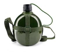 FewNvWa Cantimplora Militar Cantimplora Botella Térmica Botella de Agua Botella de Viaje Resistente a la Corrosión con Diseño en Uso Militar Apta para Entrenamiento Patrullas Campamentos, 2 litros