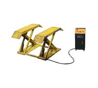 FewNvWa Car Lifter Model Micro Elevador Accesorio Taller Decoración para Coche Material PP Adecuado para Diorama Escritorio Fotografía Colección, Aspecto Rústico Amarillo