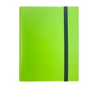 FewNvWa Carpeta para Tarjetas de 9 Bolsillos, álbum de Tarjetas, Fundas para álbumes con 360 Ranuras, Material PP, Apertura Lateral, Banda Elástica para, Verde