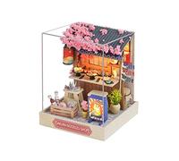 FewNvWa Casa de Muñecas Kit de Montaje Casa Miniatura Rompecabezas de Construcción Juguete Creativo con Piezas de Madera Duradera Adecuado para Manualidades Y, Casa de Fideos Sakura