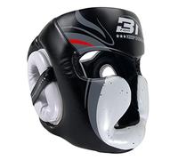 FewNvWa Casco de Boxeo, Casco Protector, Equipo de Casco para Artes Marciales, Cubierta Facial, Protección Completa, Absorbedor de Espuma para Adultos, Jóvene, Negro L