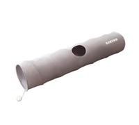 FewNvWa Cat Tunnel Tubo para Gatos con Bola Colgante de Ejercicio Y Diversión Material de Terciopelo Y Acero Plegable Y Portátil Adecuado para, Gris
