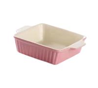 FewNvWa Cerámico Fuente para Hornear con Asas Plato Reutilizable de Profundo Postres Y Platos Apto para Hogares Resta, Cuadrado