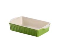 FewNvWa Cerámico Fuente para Hornear con Asas Plato Reutilizable de Profundo Postres Y Platos Apto para Hogares Resta, Rectangular