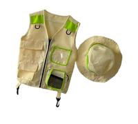 FewNvWa Chaleco de Explorador de para Niños. Chaleco de Juego de Aventura Al Aire Libre para Niños, Verde