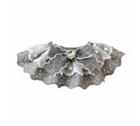 FewNvWa Collar de Gato con Encaje Bib Bordado Corazón Ajuste Cómodo Función Decorativa Lazo para Mascotas Adecuado para Fotos de Mascotas Celebraciones Interior, M