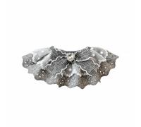 FewNvWa Collar de Gato con Encaje Bib Bordado Corazón Ajuste Cómodo Función Decorativa Lazo para Mascotas Adecuado para Fotos de Mascotas Celebraciones Interior, S