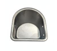FewNvWa Comedero para Ganado Recipiente de Agua Automático Abrevadero para Animales Tolva de Acero Inoxidable Borde Pulido y Estructura Duradera Adecuado para, Lavabo Doble Orificio