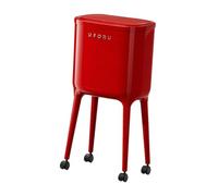 FewNvWa Cubo de Basura de Cocina con Patas, Papelera de Presión con Tapa, Cubo de Basura Minimalista, Cubo de Almacenamiento Multifuncional Adecuado Par, Rojo