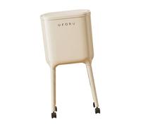 FewNvWa Cubo de Basura de Cocina con Patas, Papelera de Presión con Tapa, Cubo de Basura Minimalista, Cubo de Almacenamiento Multifuncional Adecuado Par, Blanco Como La Leche