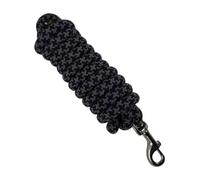 FewNvWa Cuerda para Caballo Cuerda de Manejo Cuerda de Entrenamiento Cuerda de con Mosquetón de Metal Hecha en Nailon Resistente Conveniente para, Negro Gris