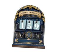 FewNvWa de Letrero Libros Leídos Este año para Escritorio y Pared Señal de Madera Pista de Lectura Artesanal Decorativa E Indicador de Progresos, Azul, Individual