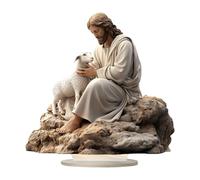 FewNvWa Decoración Navideña de Mesa con Jesús Y Ovejas, Adorno Navideño, Decoración Navideña