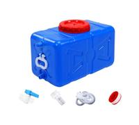 FewNvWa Depósito de Agua Portátil para Almacenamiento Horizontal Tanque de Agua de Gran Capacidad en PP Resistente Envase Rectangular con Válvula Y F, 30l