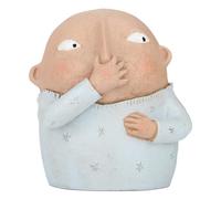 FewNvWa Estatua Humorística de Resina con Figura de Alguien Tapándose La Nariz para El Baño, Ideal para Lavanderías O Aseos.