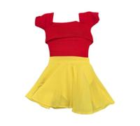 FewNvWa Falda Plisada Miniatura Camisa Traje Muñeca Disfraz Tejido para Conjunto de 1/6 Escala Adecuado para Vestir Y Exhibición de Figuras, Rojo Amarillo